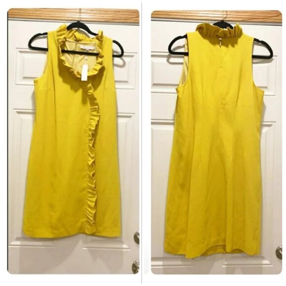 Trina Turk Atlantis Ruffled V-Neck Sleeveless Dres - Picture 2 of 13